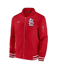 Nike Men's Red St. Louis Cardinals Authentic Collection Full-Zip Bomber Jacket