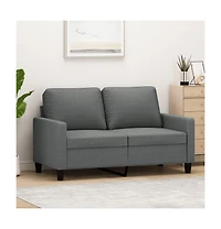 vidaXL 2-Seater Sofa Dark Gray 47.2" Fabric