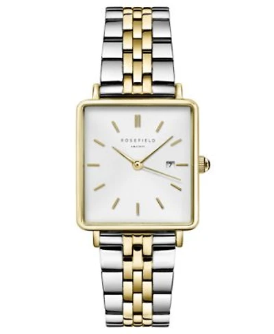 Rosefield Boxy Womens Two Tone Stainless Steel Bracelet Watch 28mm