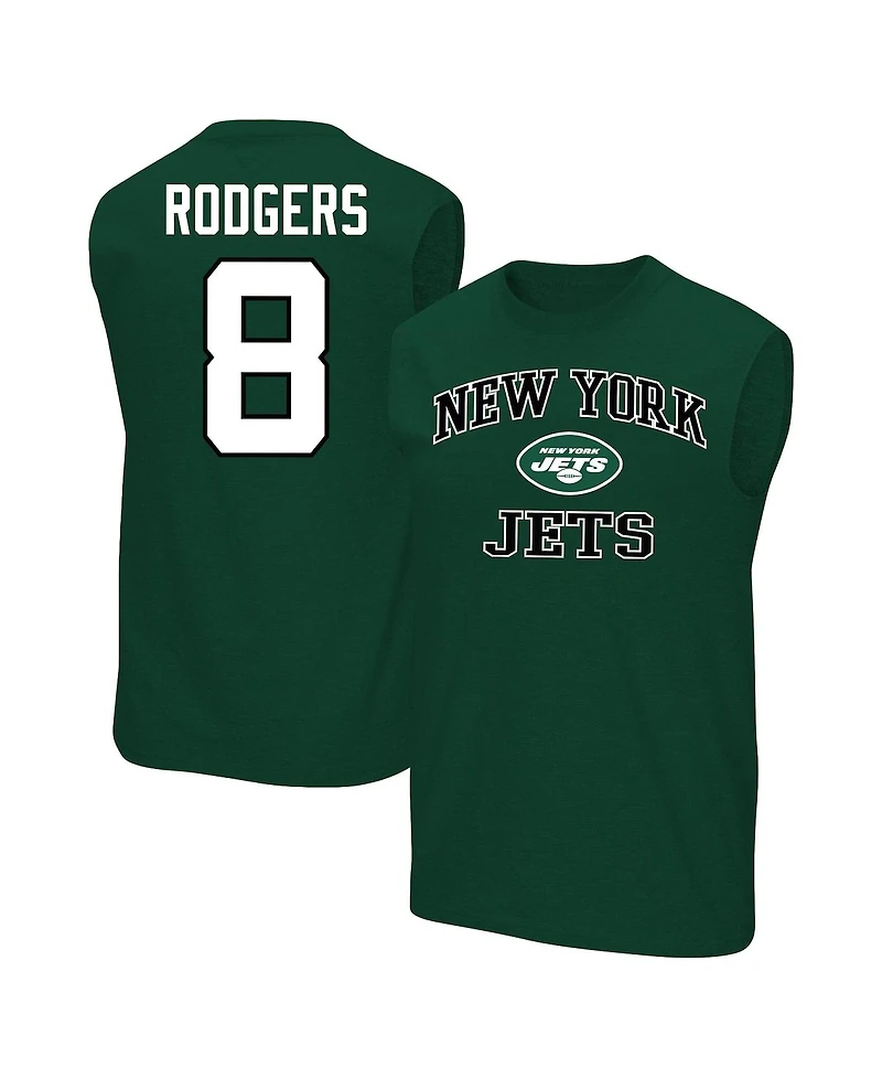 Fanatics Men's Aaron Rodgers Green New York Jets Big Tall Muscle Tank Top