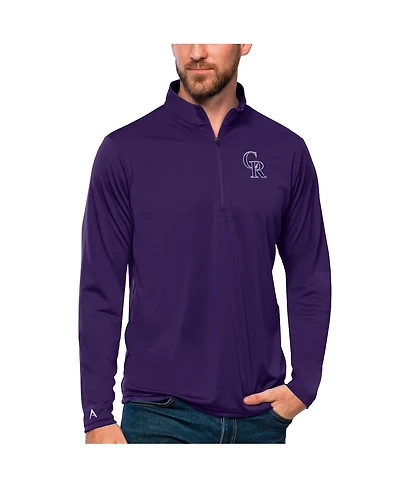 Antigua Men's Colorado Rockies Tribute Quarter-Zip Pullover Top