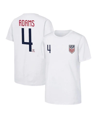 Outerstuff Big Boys and Girls Tyler Adams White Usmnt Name Number T-Shirt