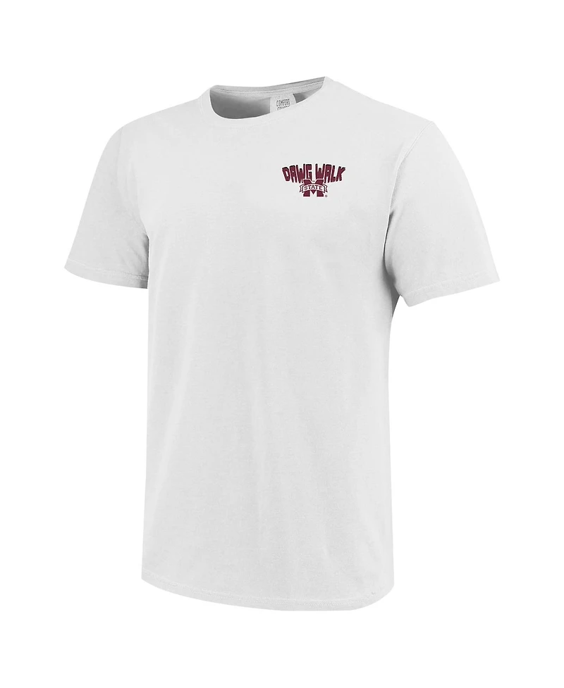 Image One Big Boys and Girls White Mississippi State Bulldogs Hyperlocal Comfort Colors T-Shirt