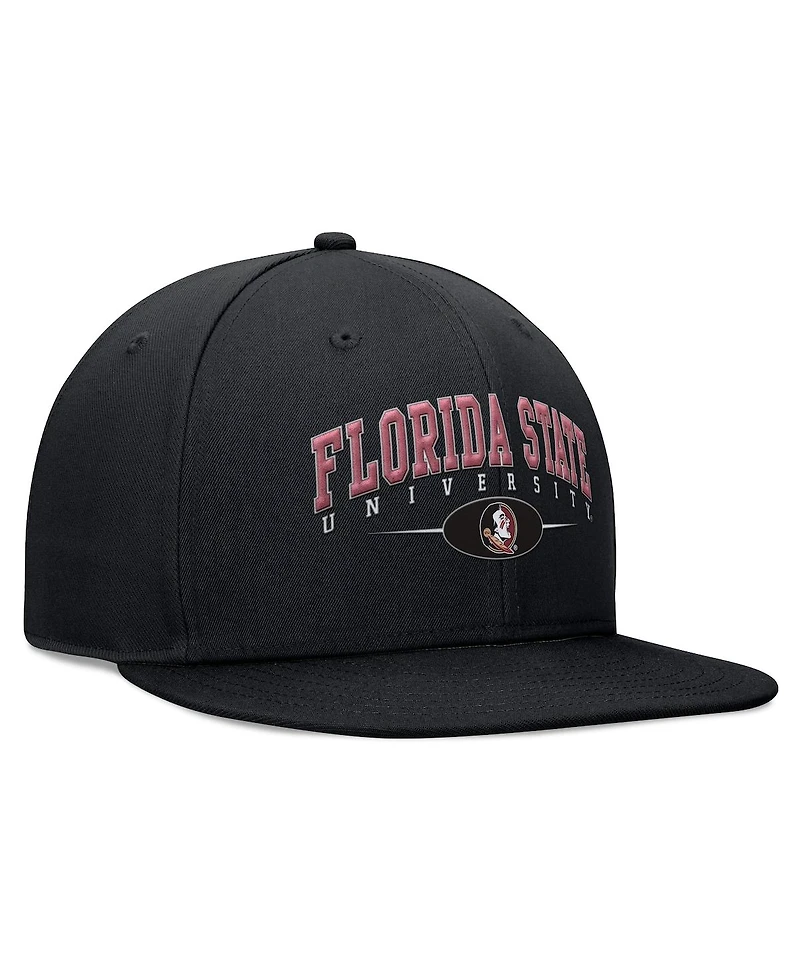 Top of the World Men's Black Florida State Seminoles Bullpen Snapback Hat