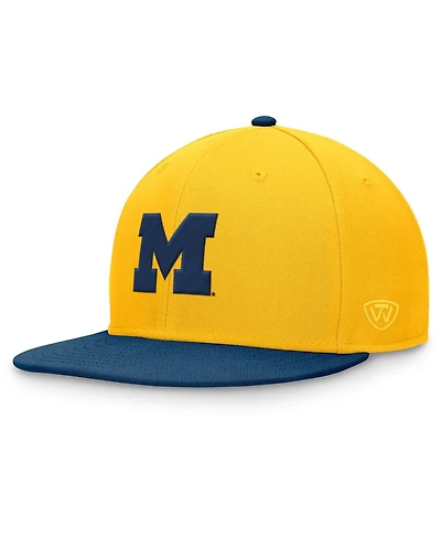 Top of the World Men's Maize/Navy Michigan Wolverines Rally Two-Tone Fitted Hat