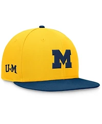 Top of the World Men's Maize/Navy Michigan Wolverines Rally Two-Tone Fitted Hat