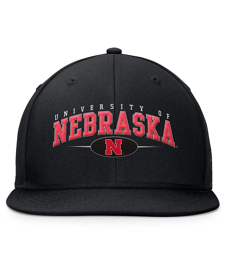 Top of the World Men's Black Nebraska Huskers Bullpen Snapback Hat
