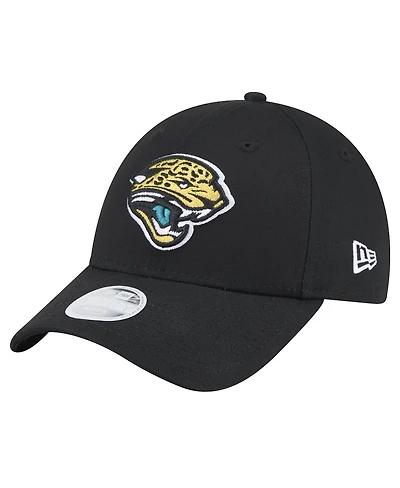 New Era Women's Black Jacksonville Jaguars Throwback Logo Standard 9FORTY Adjustable Hat