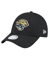 New Era Women's Black Jacksonville Jaguars Throwback Logo Standard 9FORTY Adjustable Hat