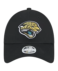 New Era Women's Black Jacksonville Jaguars Throwback Logo Standard 9FORTY Adjustable Hat
