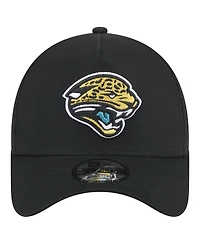 New Era Men's Black Jacksonville Jaguars Throwback Logo Standard A-Frame 9FORTY Adjustable Hat