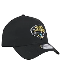 New Era Men's Black Jacksonville Jaguars Throwback Logo Standard A-Frame 9FORTY Adjustable Hat