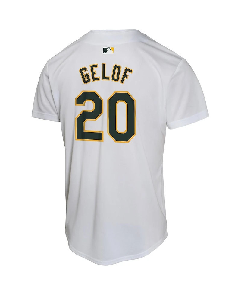 Nike Big Boys and Girls Zack Gelof Gray Oakland Athletics Home Game Player Jersey
