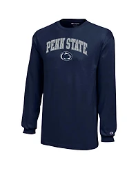Champion Big Boys and Girls Navy Penn State Nittany Lions Arch Over Logo Long Sleeve T-Shirt