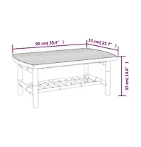 vidaXL Patio Coffee Table 35.4"x21.7"x14.6" Bamboo