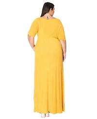 L I V D Plus Eva Pocket Maxi Dress
