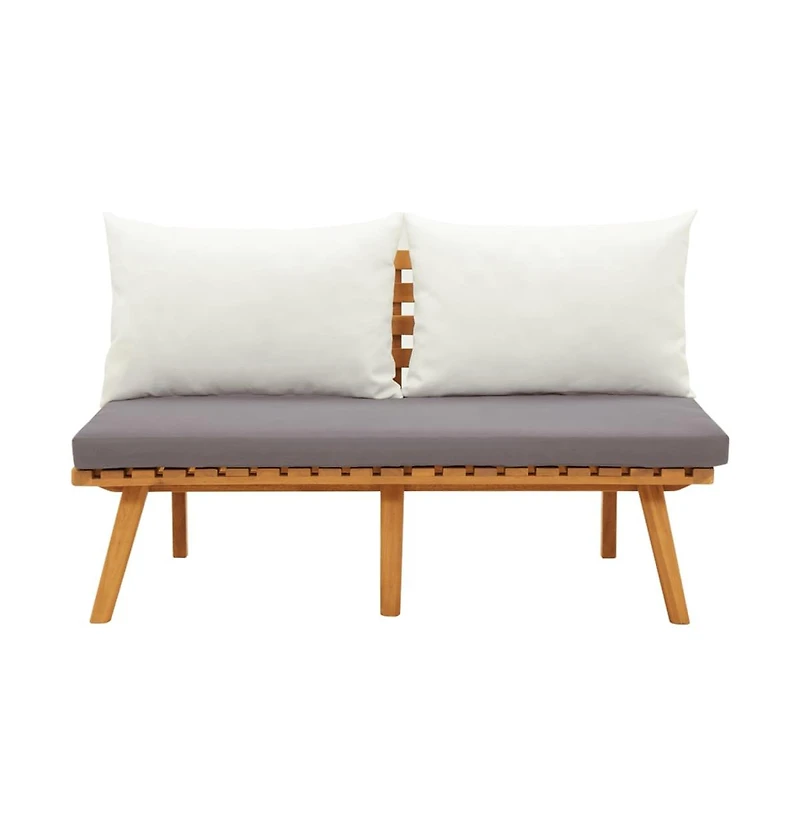 Patio Bench with Cushions 45.3" Solid Acacia Wood