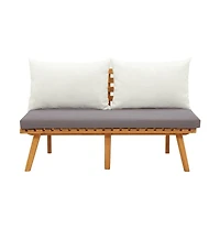 Patio Bench with Cushions 45.3" Solid Acacia Wood