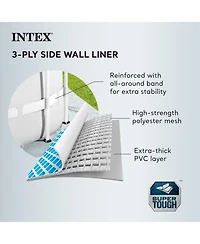 Intex 10'x30" Prism Metal Frame Round Outdoor Above Ground Swimming Pool,No Pump