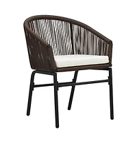 Patio Chairs 2 pcs Brown Pe Rattan