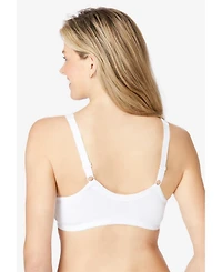Comfort Choice Women's Cotton Front-Close Wireless Bra