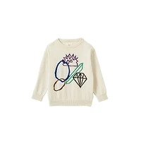 Vild House of Little Toddler Organic Cotton Intarsia-Knit Pullover - Vild lab no.12