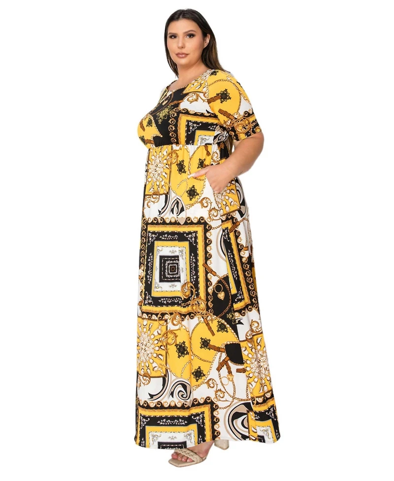 L I V D Plus Size Billie Pocket Maxi Dress