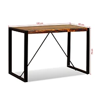 vidaXL Dining Table Solid Reclaimed Wood 47.2"
