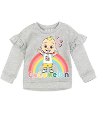 CoComelon Baby Girls Jj Pullover Fleece Sweatshirt and Pants Set to