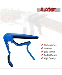 5 Core Capo Acoustic Electric Guitar 6 String Kapo Classic Clip For Banjo Mandolin Ukulele