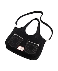 True Religion Horseshoe stitch Corduroy satchel.