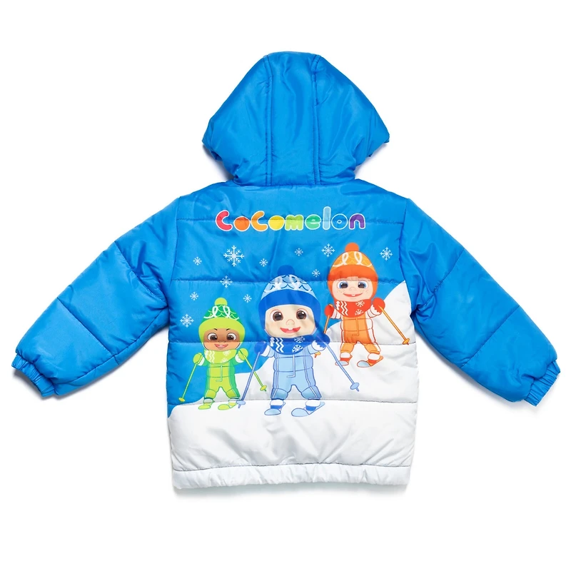 CoComelon Baby Boys Zip Up Winter Coat Puffer Jacket
