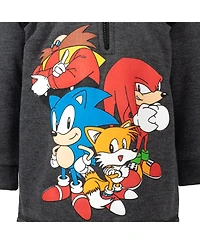 Sega Boys Sonic the Hedgehog Fleece Half Zip Hoodie to