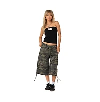 Edikted Women's Camo Cargo Bermuda Shorts
