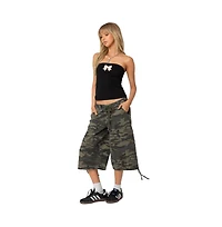 Edikted Women's Camo Cargo Bermuda Shorts