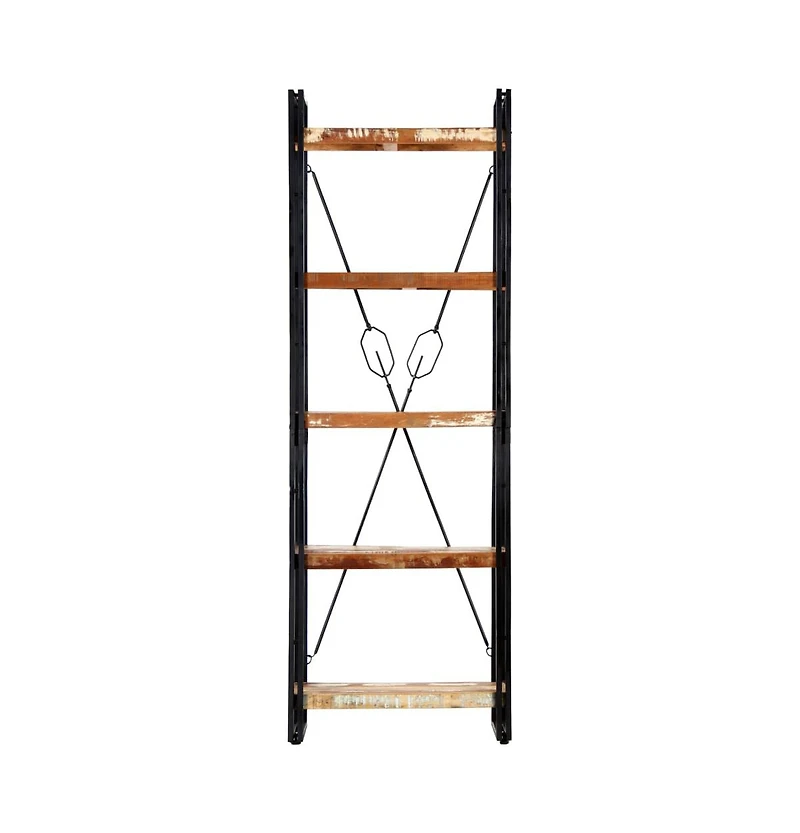 5-Tier Bookcase 23.6"x11.8"x70.9" Solid Reclaimed Wood