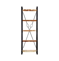 5-Tier Bookcase 23.6"x11.8"x70.9" Solid Reclaimed Wood
