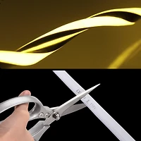 DELight 150FT Led Neon Rope Lights Warm White with Remote Control,IP65 Ac 110V Waterproof Dimmable Cuttable SMD3535 Led Lights Del-D150W