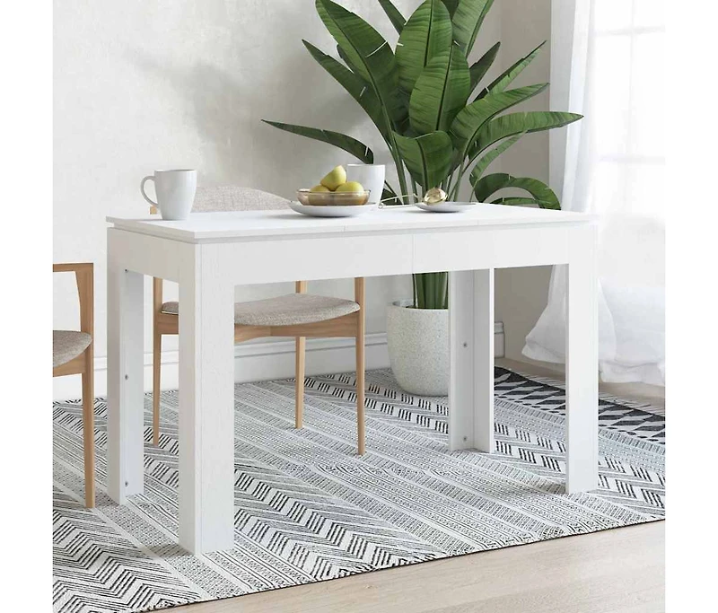 vidaXL Dining Table White 47.2"x23.6"x29.9" Engineered Wood