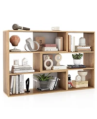 Sugift 2-Piece Separable Bookshelf Floor Standing Corner Display Storage