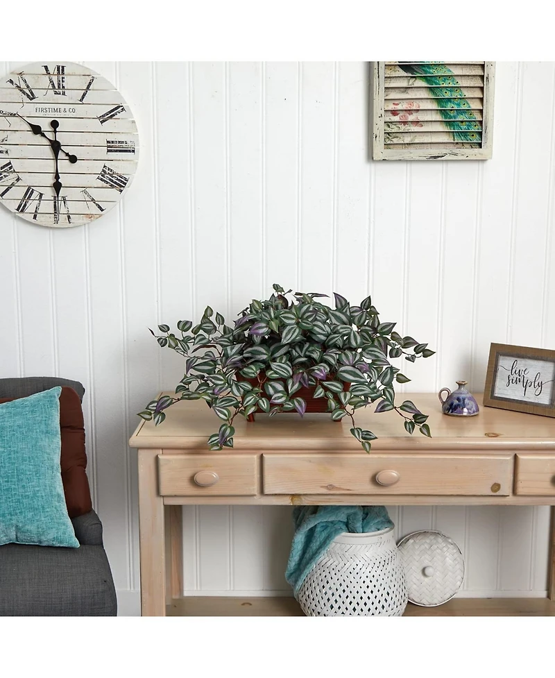 Slickblue Wandering Jew Artificial Plant in Decorative Planter