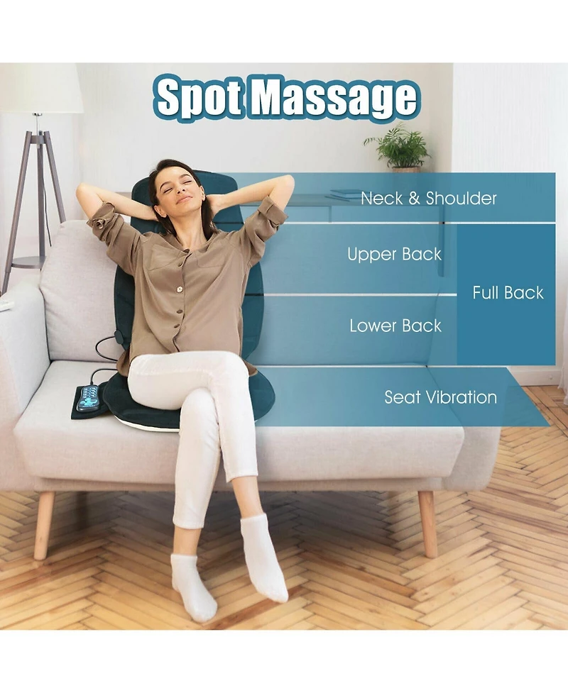Skonyon Seat Cushion Massager with Heat and 6 Vibration Motors for Home