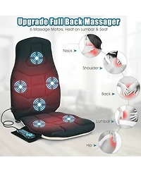 Skonyon Seat Cushion Massager with Heat and 6 Vibration Motors for Home