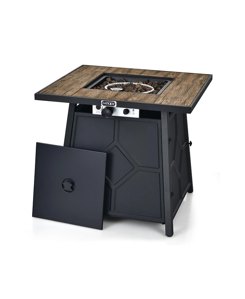 Inolait 40 000 Btu 28 Inches Propane Gas Fire Pit Table With Cover