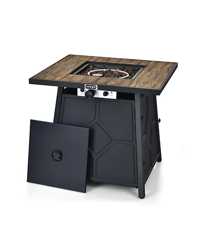 Inolait 40 000 Btu 28 Inches Propane Gas Fire Pit Table With Cover