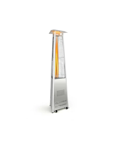 Inolait 42 000 Btu Stainless Steel Pyramid Patio Heater With Wheels