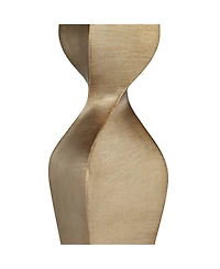 Possini Euro Design Helen 30" Tall Twist Sculptural Large Modern End Table Lamp Gold Finish Single Living Room Bedroom Bedside