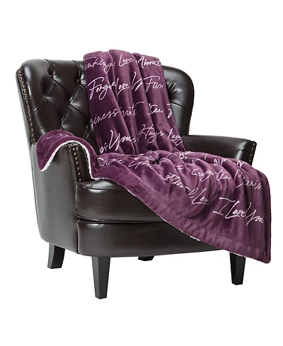 Chanasya Premium I Love You Gift Throw Blanket - Unconditional Love Together Forever Anniversary Gift Throw