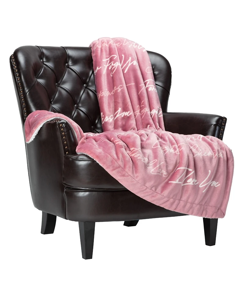 Chanasya Premium I Love You Gift Throw Blanket - Unconditional Love Together Forever Anniversary Gift Throw