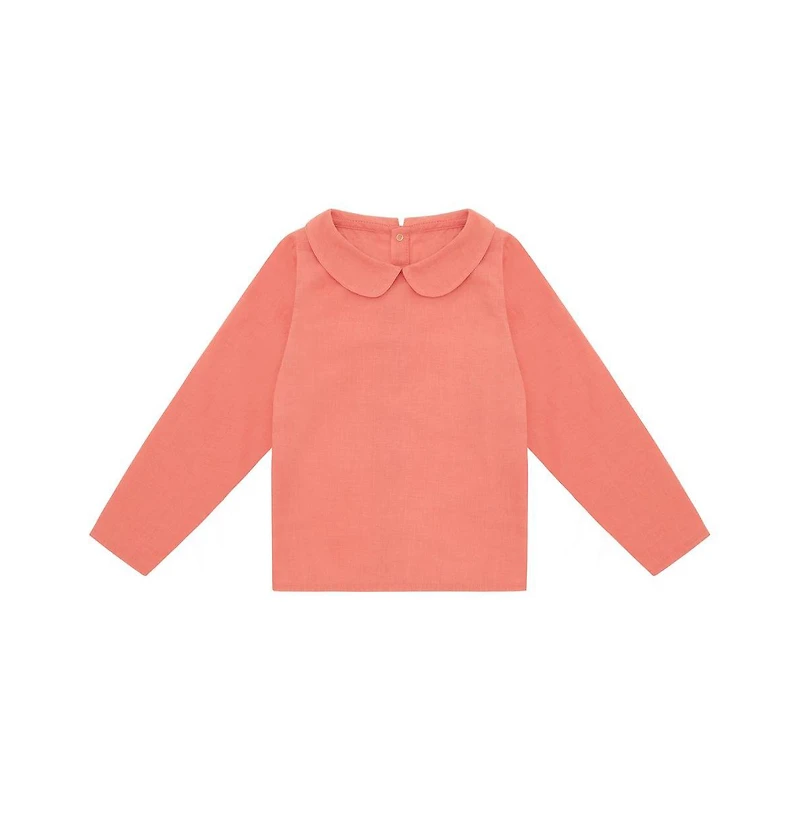 Vild House of Little Toddler Organic Woven Collared Shirt - Coral
